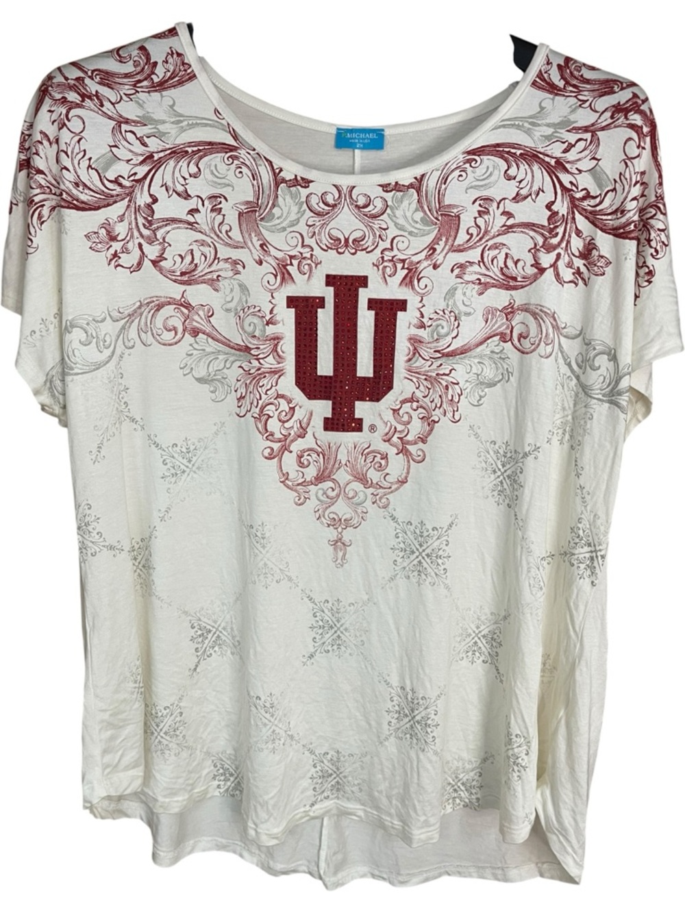 P. Michael Indiana University IU Trident Tee White